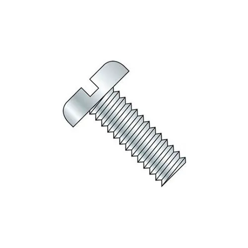 M6 x 1.0 x 30mm Machine Screw - Slotted Pan Head - Steel - Zinc - DIN 125B - Pkg of 100