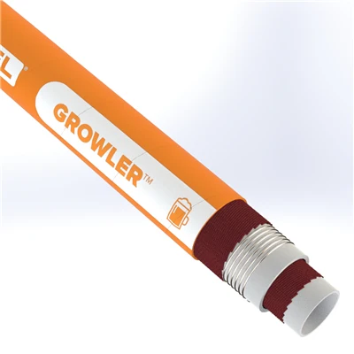 GRLR-2.0-100 by Texcel | GROWLER™ Series | Brewery Hose | 2" Hose ID | 150 PSI | 29 in/Hg Vacuum Rated | Orange — Exact Length (FT)