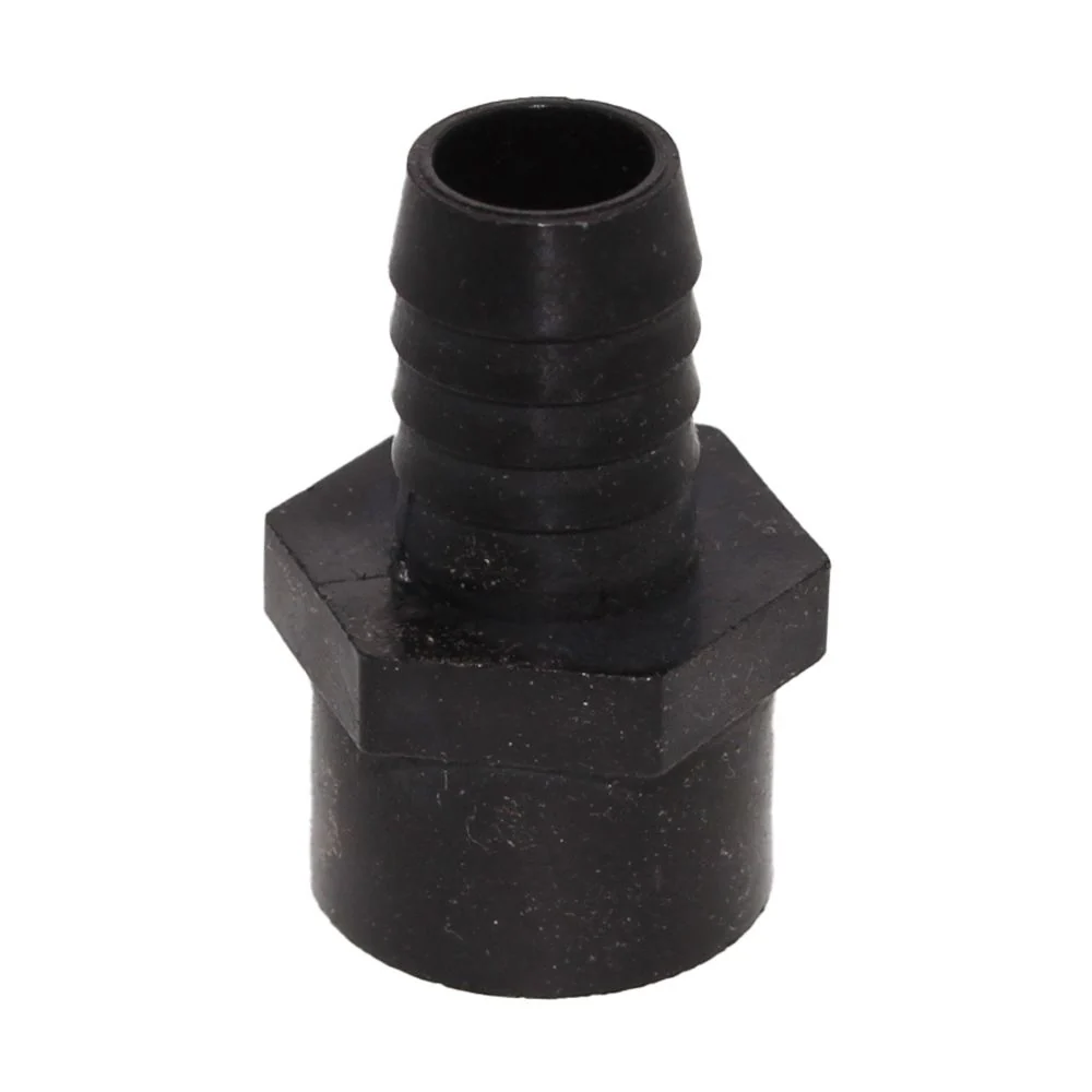 Female Barb Adapter - 5/8 barb x 1/2 FNPT - Black Polypropylene — Pack of 50