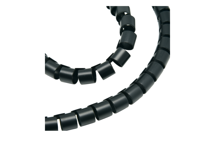 Spiral Cable Zip Wrap Black 30mm x 1.5m (1.2in x 4.92Ft)