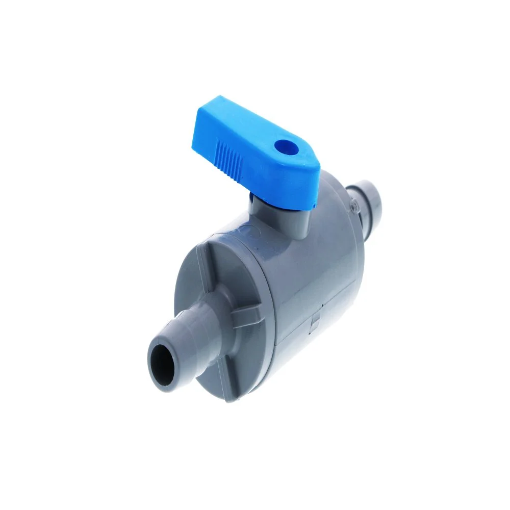 SMC Inline Ball Valve PVC Barb - 3/8 ID Barb x 3/8 ID Barb — 10 Pack