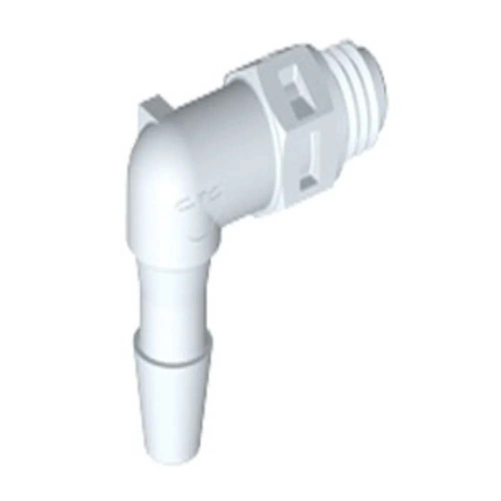 ME470 Elbow Fitting Natural PVDF Tapered 10-32 x 1/8 HB — Single