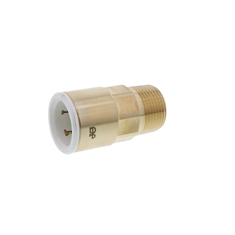 John Guest Lead-Free Brass Male Connector NPT - 3/4 CTS x 3/4 NPT — Bag of 5