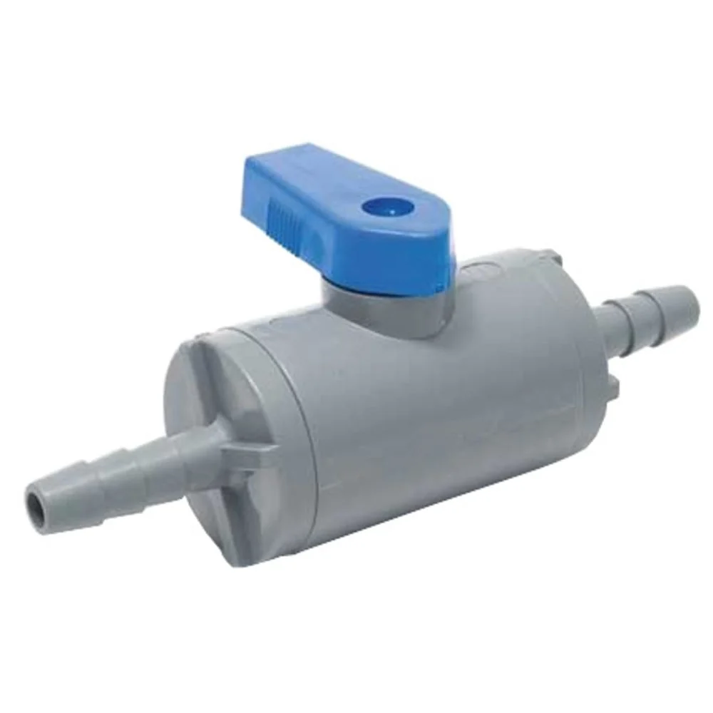 SMC Inline Ball Valve PVC Barb - 1/4 ID Barb x 1/4 ID Barb — Single