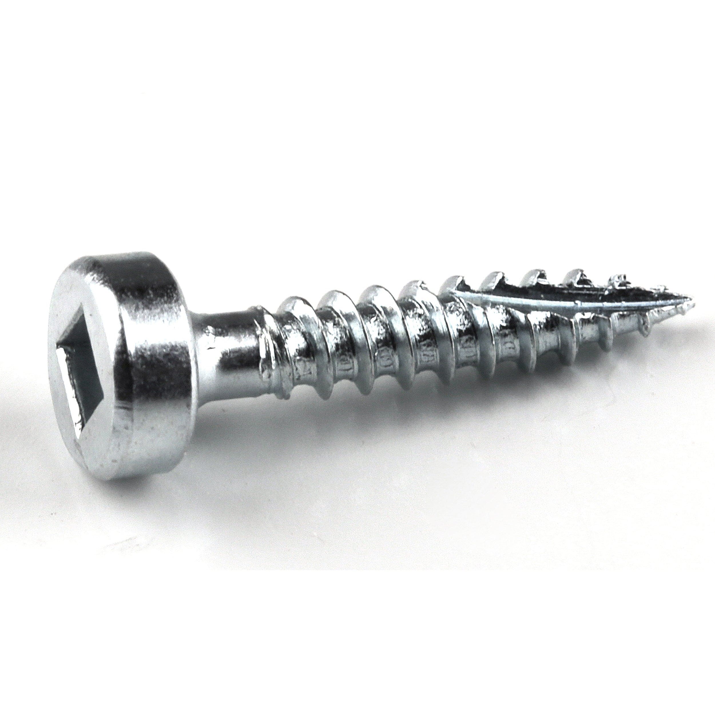 Pocket Hole Screw - #6 Fine - Square Drive - Pan-Head - Zinc — 1-1/2" / 100-Piece