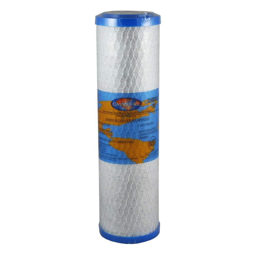 Omnipure OMB934-1 9-3/4" Coconut Shell Carbon 1mic Block Filter — Single
