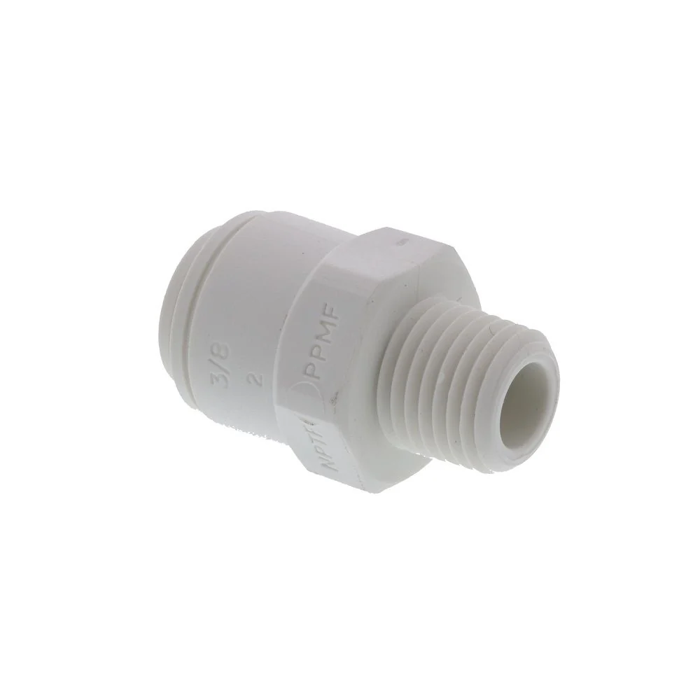 John Guest Male Connector NPTF Polypro - 3/8 x 1/4 NPTF — Box of 250