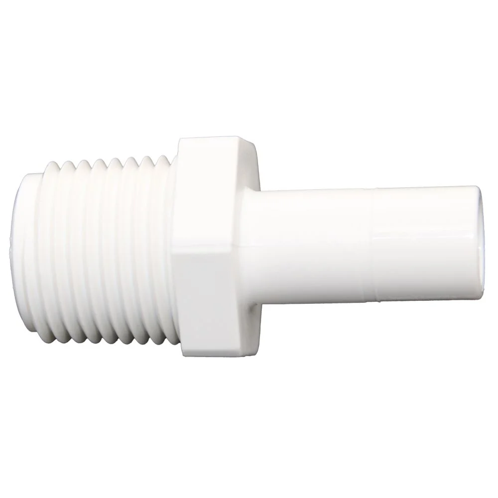 NeoFit - Polypropylene Natural White Stem Adapter 1/2" Stem x 1/2" NPTF — Bag of 10