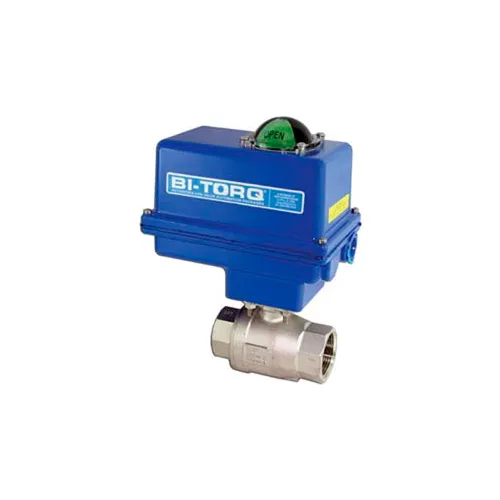BI-TORQ 1-1/2" 2-Pc SS NPT Ball Valve W/NEMA 4 115VAC