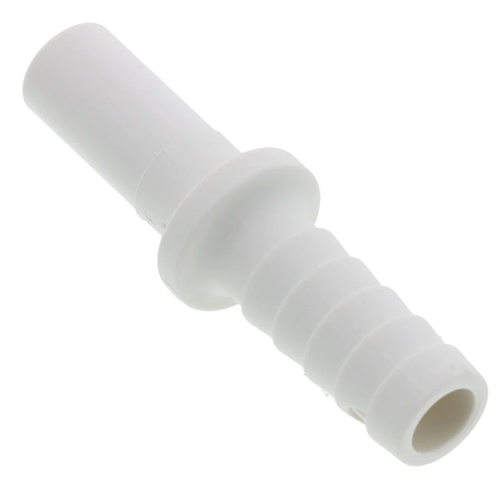 John Guest Polypro Tube to Hose Stem - 3/8 OD Stem x 3/8 ID Barb — Bag of 10
