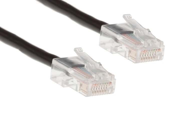 Cat5e Ethernet Patch Cable, Non-Booted, UTP, 10 ft, Black