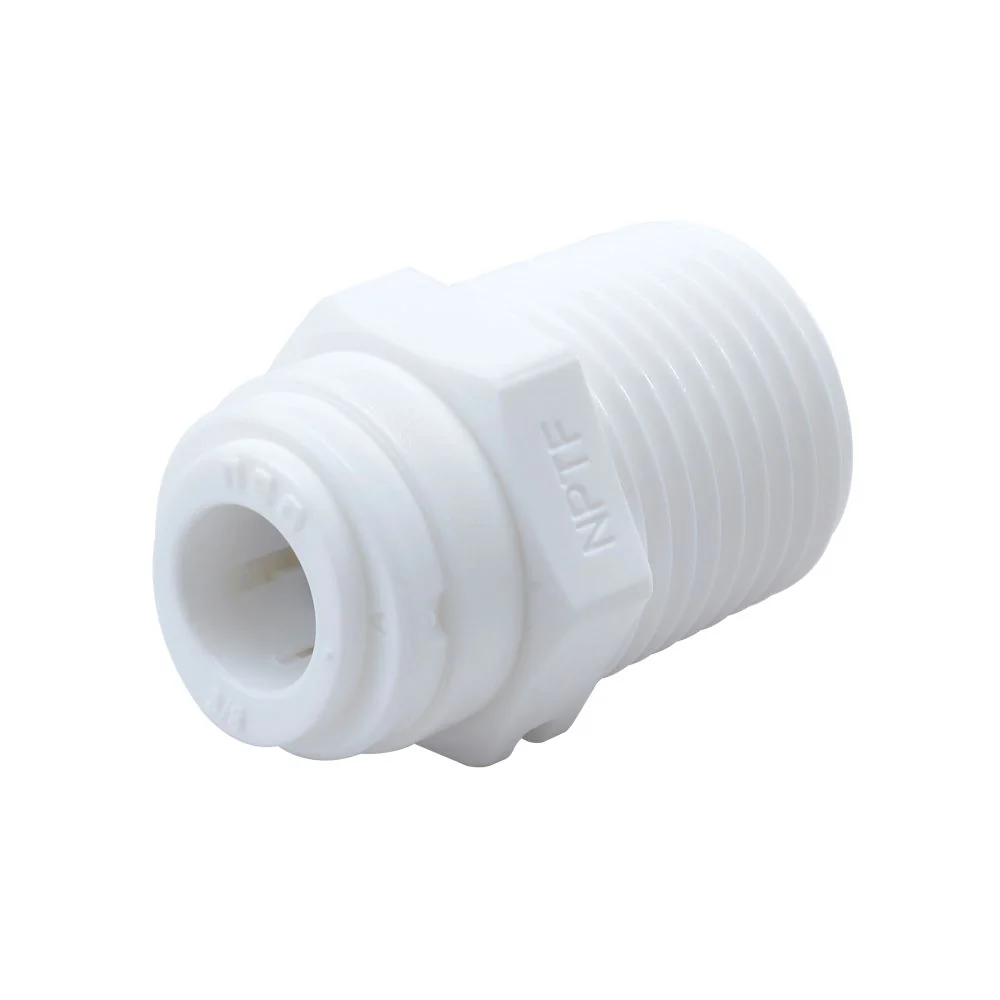 NeoFit - Acetal White Male Connector 3/8" tube x 1/2"BSP(P) — Single