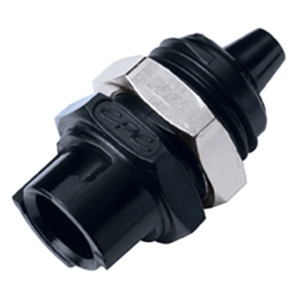 SMFPMD02BLK Valved Panel Mount Hose Barb Black Coupling Body 1/8 ID Barb Black — Pack of 500