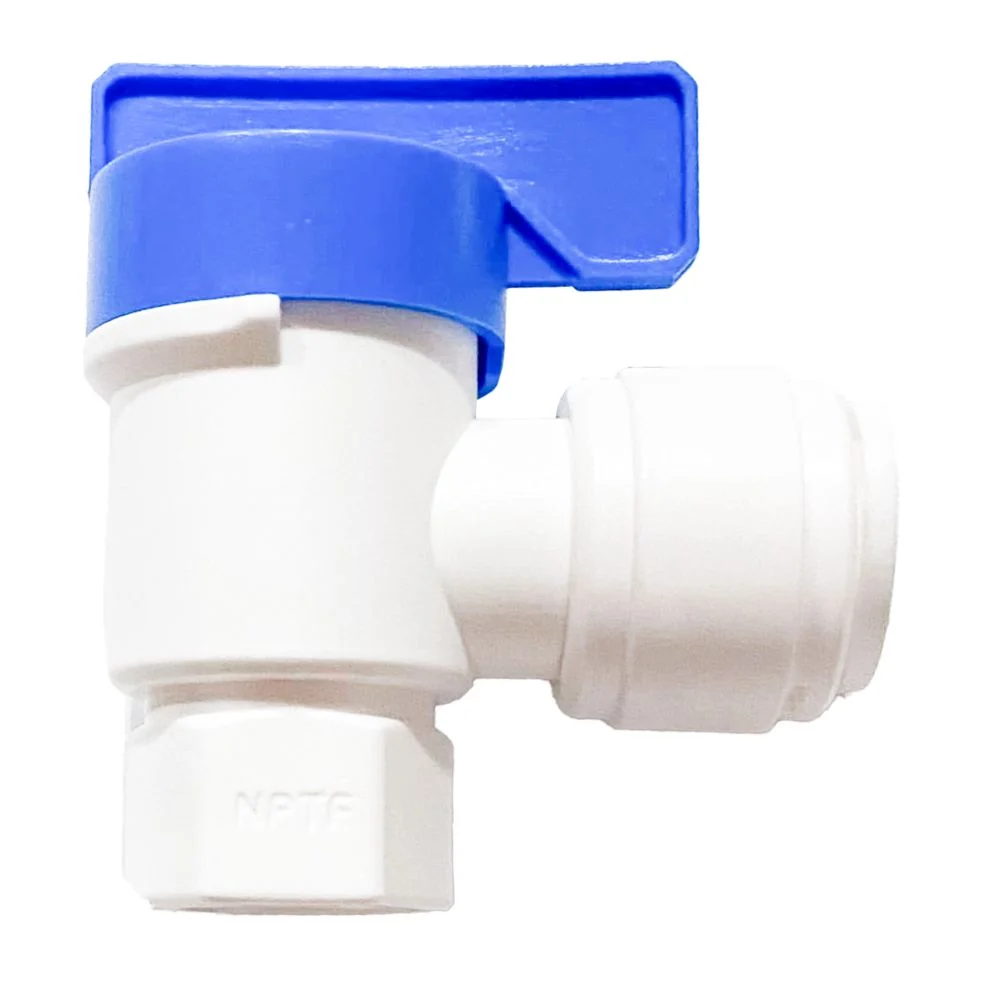 NeoFit - Acetal White Tank Valve Female Elbow 1/4" FPT x 1/2" tube — Case of 300