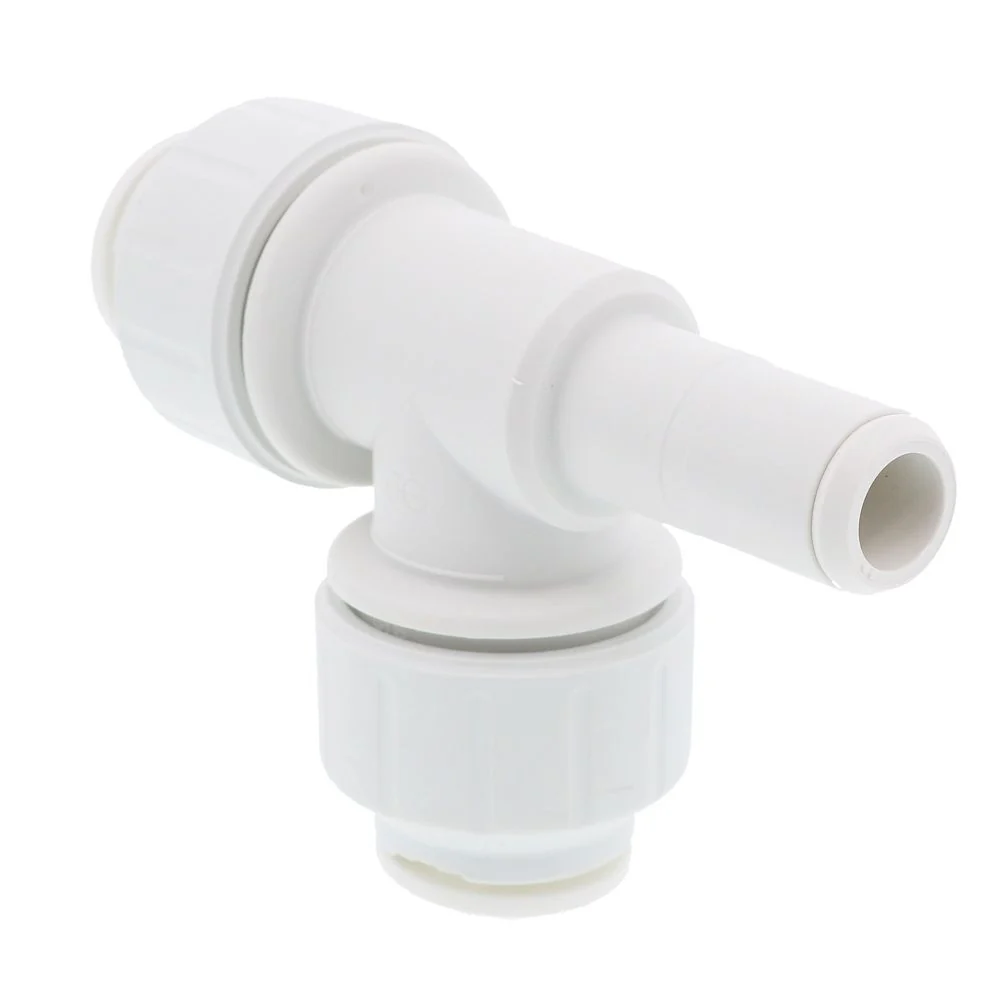 John Guest Stackable Stem Tee - 1/2 CTS x 1/2 CTS Stem x 1/2 CTS Branch — Box of 30
