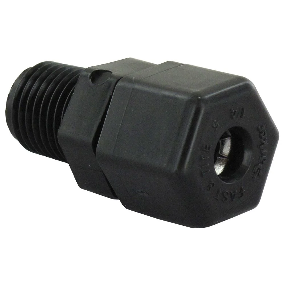 Parker P4MC4 Fast & Tite Male Connector 1/4 Compression X 1/4 MNPT — Box of 25