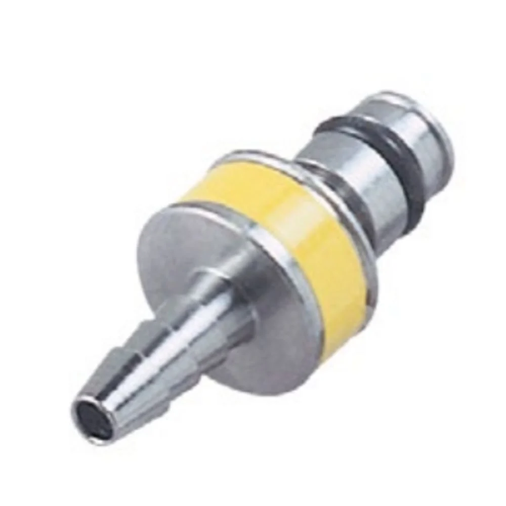Colder MC2204K2 1/4 Hose Barb Non-Valved In-Line Chrome-plated Brass Coupling Insert - Yellow — Single