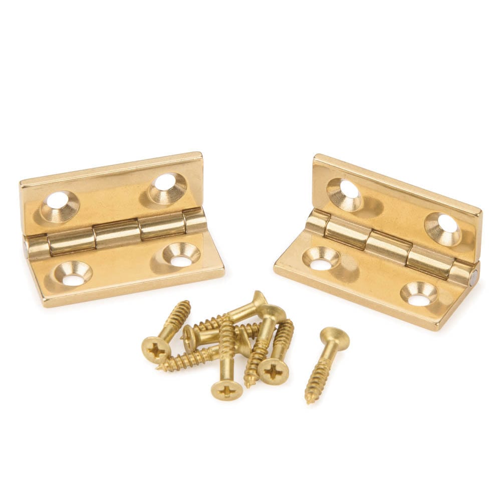 Brass Box Hinge - 1 Pair