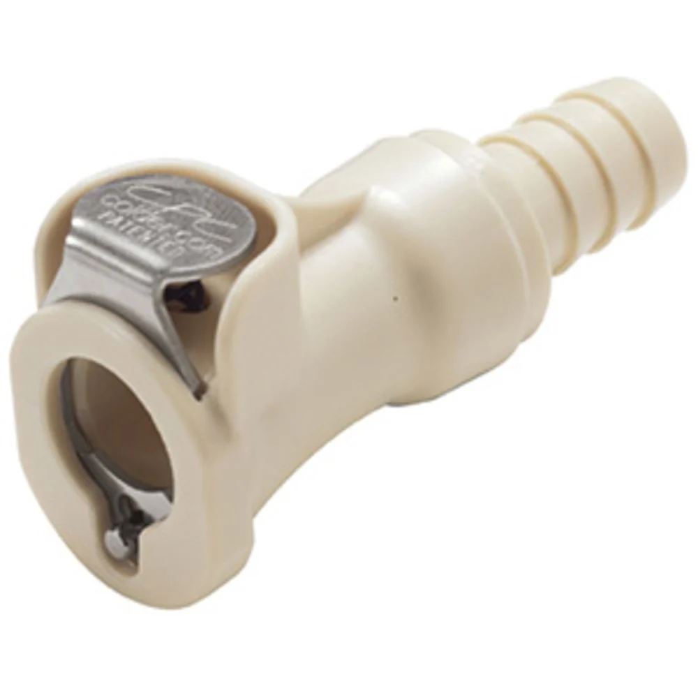 PLCD1700612 Valved In-Line Hose Barb Coupling Body 3/8 ID Barb — Bag of 25