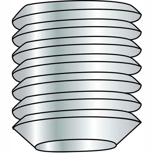 1/4-28X3/16 Fine Thread Socket Set Screw Flat Point Plain Imported, Pkg of 5000