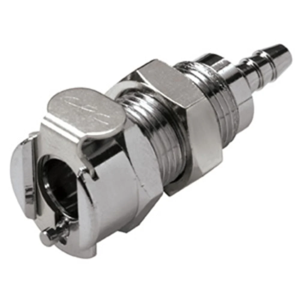 MC1602 Panel Mount Hose Barb Coupling Body 1/8 ID Barb — Bag of 10