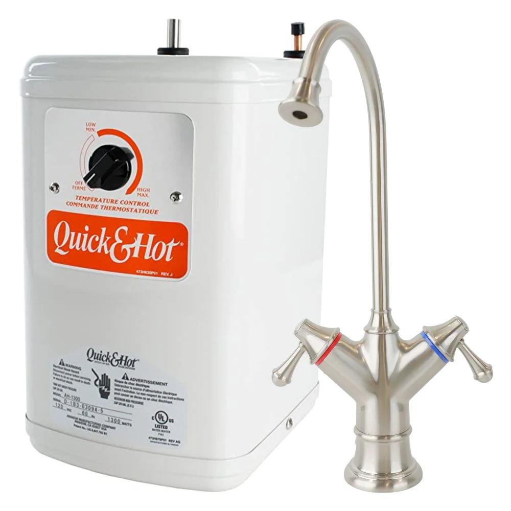 Quick & Hot Instant Hot Water Dispenser With Tomlinson Hot/Cold Faucet — Designer Chrome