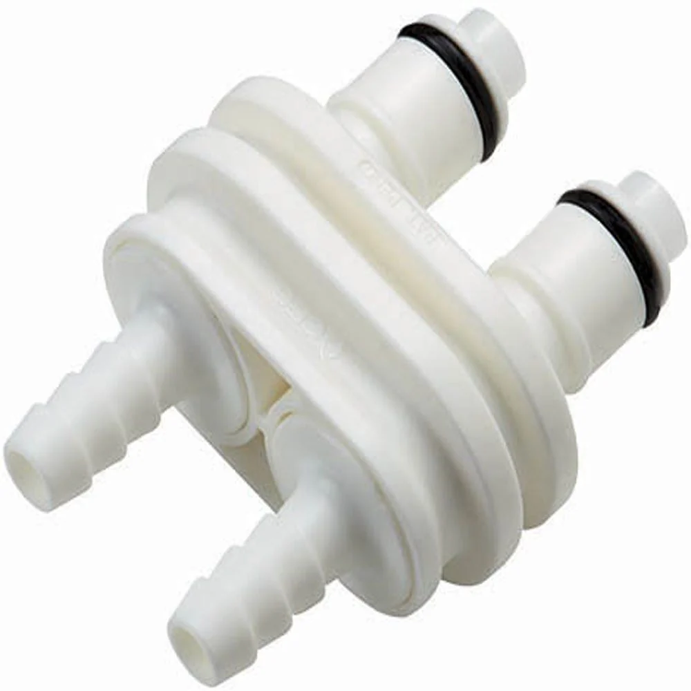 DPCD22004 Valved In-Line Hose Barb Coupling Insert 1/4 ID Barb — Pack of 250