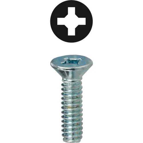 L.H.Dottie® Phillips & Square Flat Head Machine Screw, 1/4"-20 x 2", 50 Pack