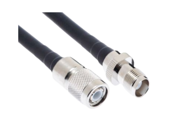 TNC Male to TNC Female Low Loss 400 UltraFlex Coaxial Cable, 50 Ohm, 50ft, Black