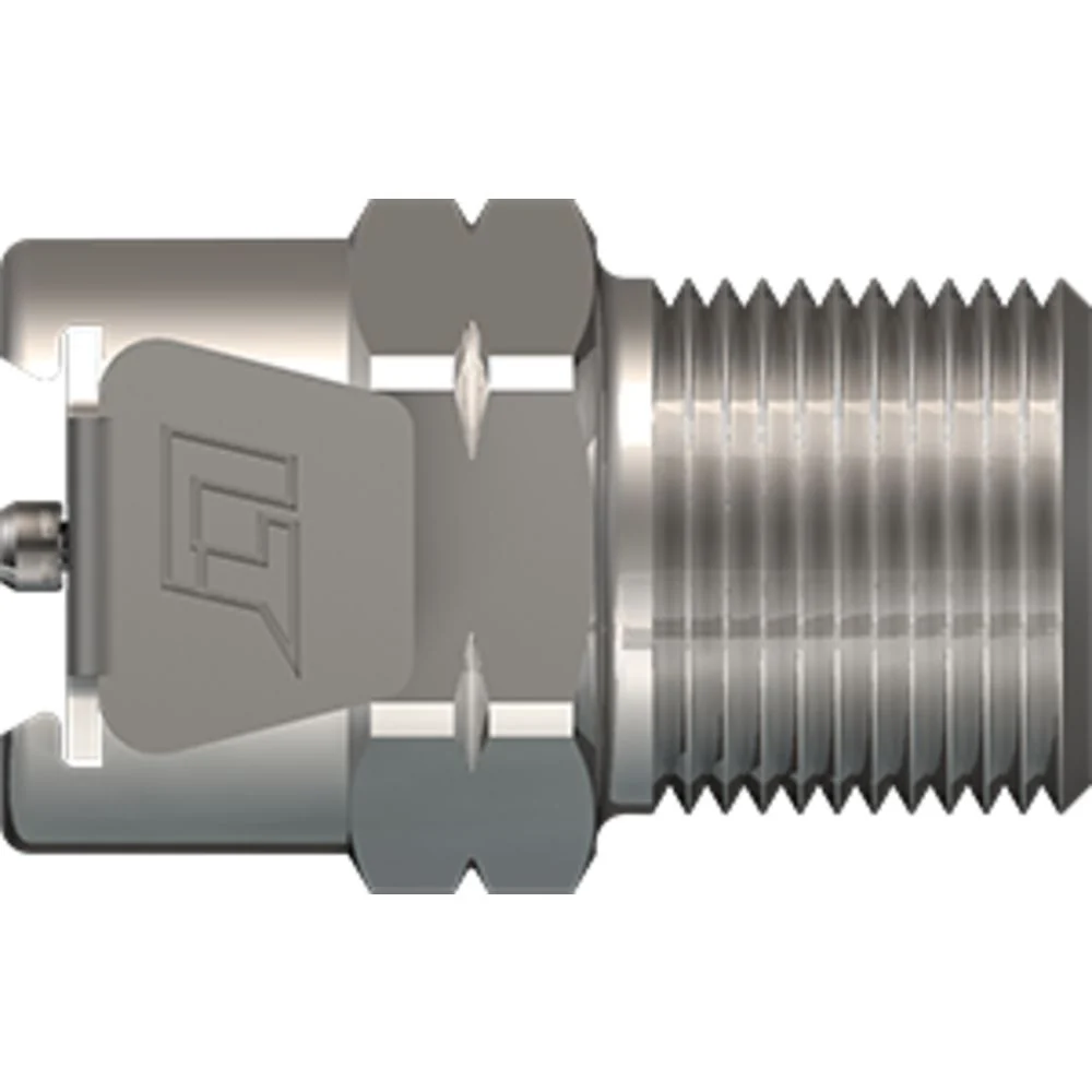 LinkTech 20CB Series Male Thread Female, Valved, 1/4" MNPT, Chrome Brass, Buna N — Bag of 100