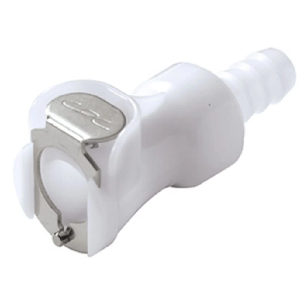 PLCD17005V Valved In-Line Hose Barb Coupling Body 5/16 ID Barb Viton O-ring — Bag of 25