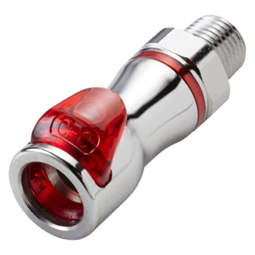 LQ4D10004RED Valved Pipe Thread Liquid Cooling Coupling Body 1/4 NPT Warm Red — Single