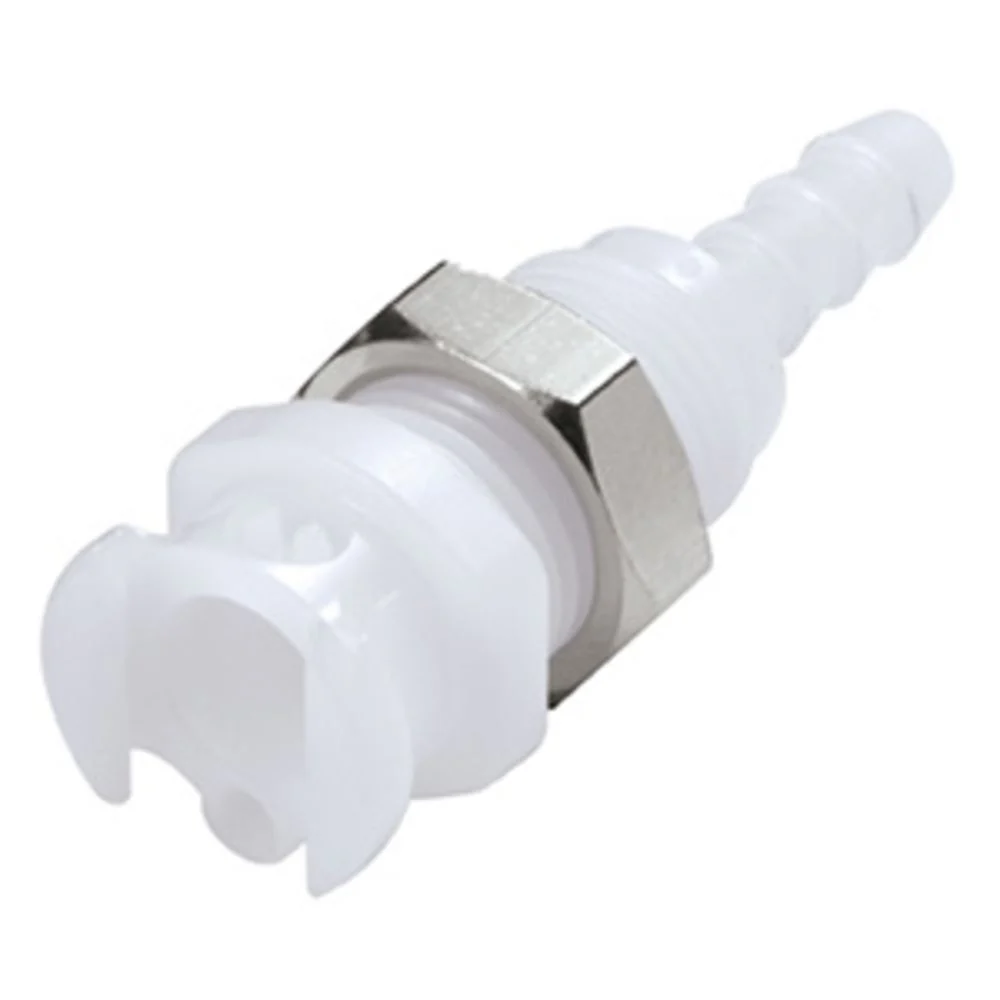 Multi-Mount Non-Valved Hose Barb Coupling Body - 3/16 ID Barb Acetal — Bag of 10