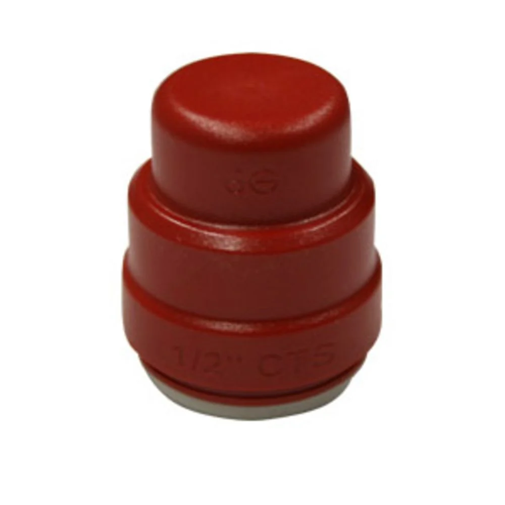 John Guest Color Coded End Cap Red - 3/4 CTS Test Cap — Single