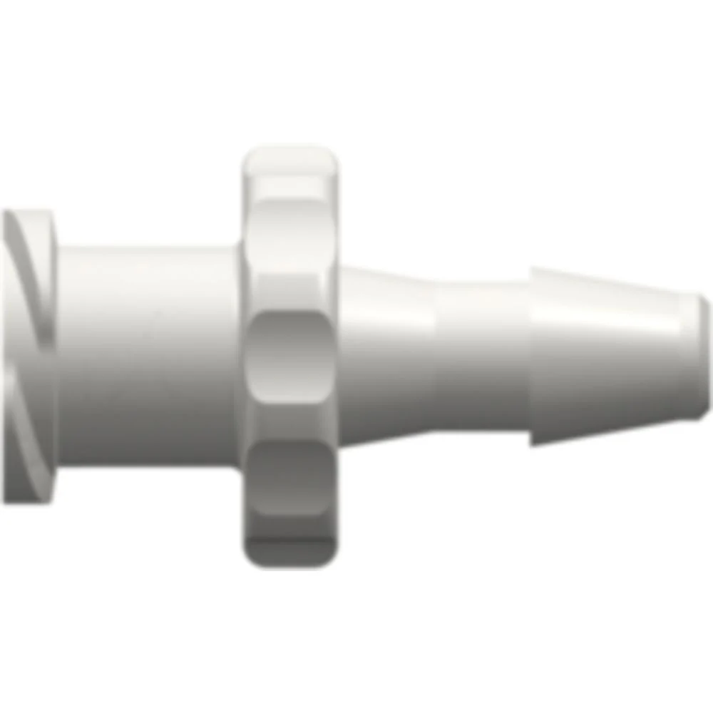 LinkTech Female Luer Thread Style to 200 Series Barb, 1/8" (3.2 mm) ID Tubing, White Nylon — Bag of 1000