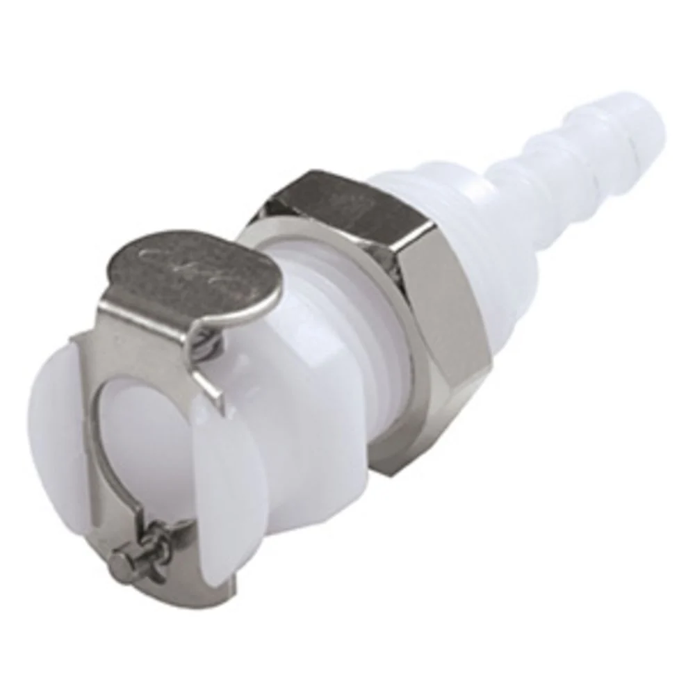 PMC1603 Panel Mount Hose Barb Coupling Body 3/16 ID Barb — Pack of 250