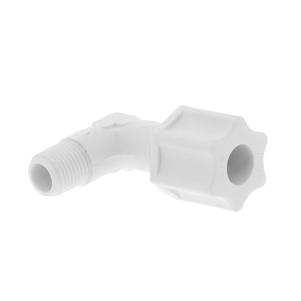 JACO 40-5-2-P-O Polypropylene Male Elbow 5/16 OD Tube x 1/8 MPT — Single