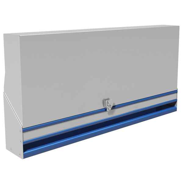 Advance Tabco PRSSR-24-LC Prestige Series 24" 6-Bottle Stainless Steel Single-Tier Speed Rail with Locking Cover