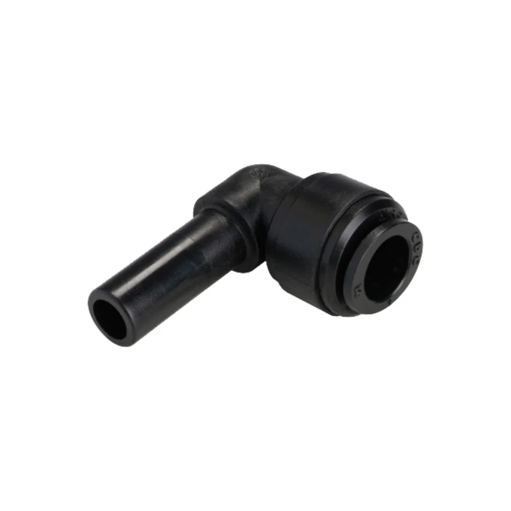 NeoFit - Acetal Black Stem Elbow 8mm tube x 6mm stem — Bag of 10