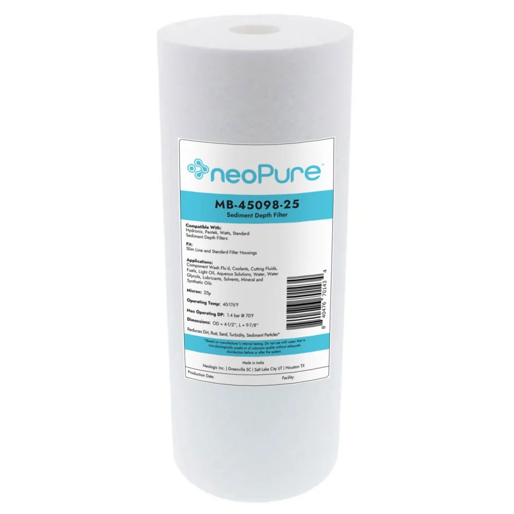 Neo-Pure 10" BB Graded Density Polypropylene Sediment Filter 75/25 mic — Case of 12