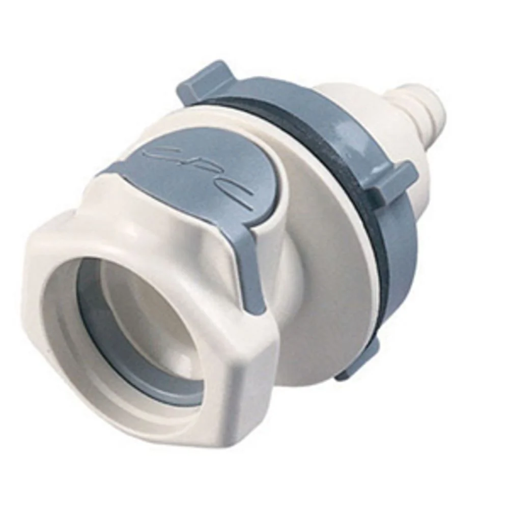 80500 NSF Valved Panel Mount Hose Barb Coupling Body 3/4 ID Barb — Pack of 100