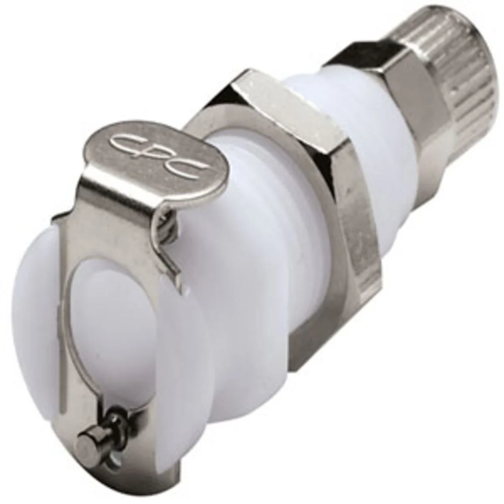 PMCD12M42 Valved Panel Mount Coupling Body 4mm PTF — Bag of 25