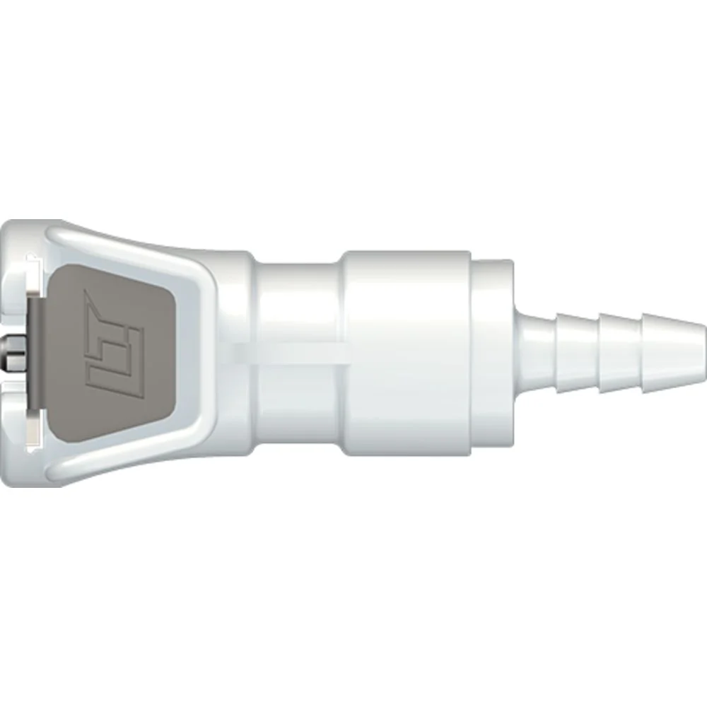 LinkTech 20AC Series Straight Female, Valved, 1/8" HB, Natural Acetal, Buna N — Bag of 100