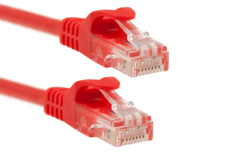 Cat6 Ethernet Patch Cable, Snagless, UTP, 1 ft, Red