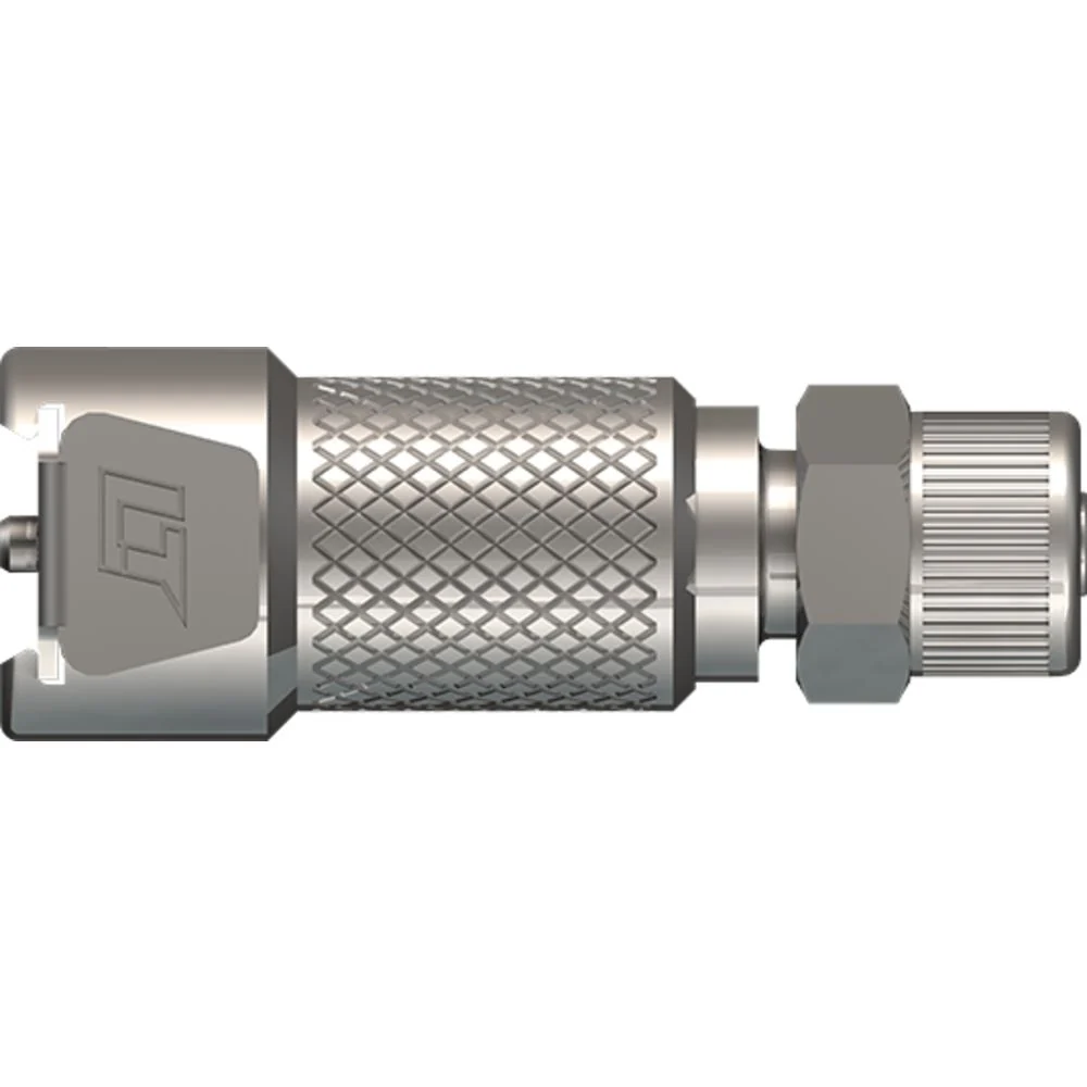 LinkTech 20CB Series Straight Female, Non-valved, 1/4" PTF, Chrome Brass — Single