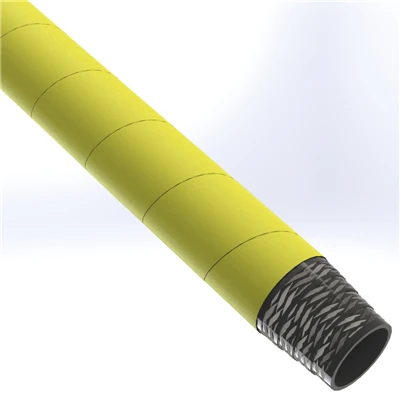 KING-4.0-100N by Texcel | TEX-KING Series | Wire Air Hose | 4" Hose ID | 500 PSI | Yellow — 100' Length