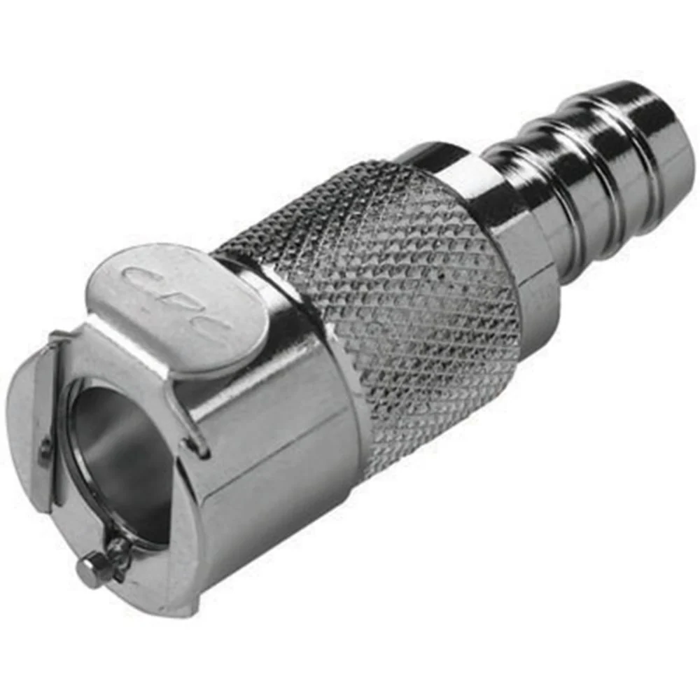 LCD17004V Valved In-Line Hose Barb Coupling Body - 1/4 Hose ID Barb FKM (Viton) O-ring — Single