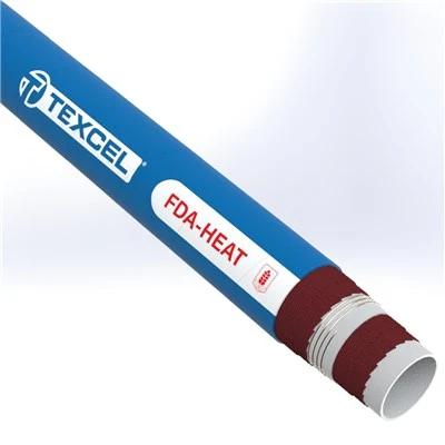 FDAHEAT-3.0-100 by Texcel | FDA-HEAT Series | FDA Hot Air Blower Hose | 3" Hose ID | 150 PSI | 29 in/Hg Vacuum Rated | Blue — 100' Length